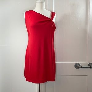 Vintage Twist Neck Sheath Dress